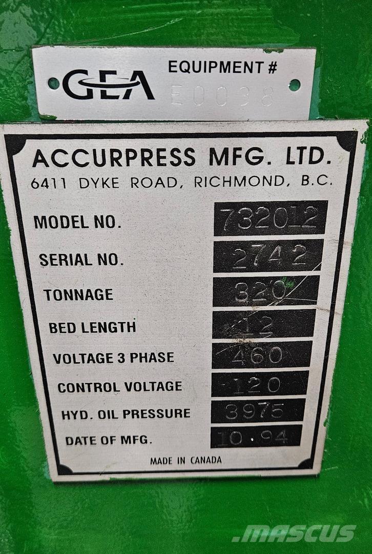  ACCURPRESS 732012 Muu