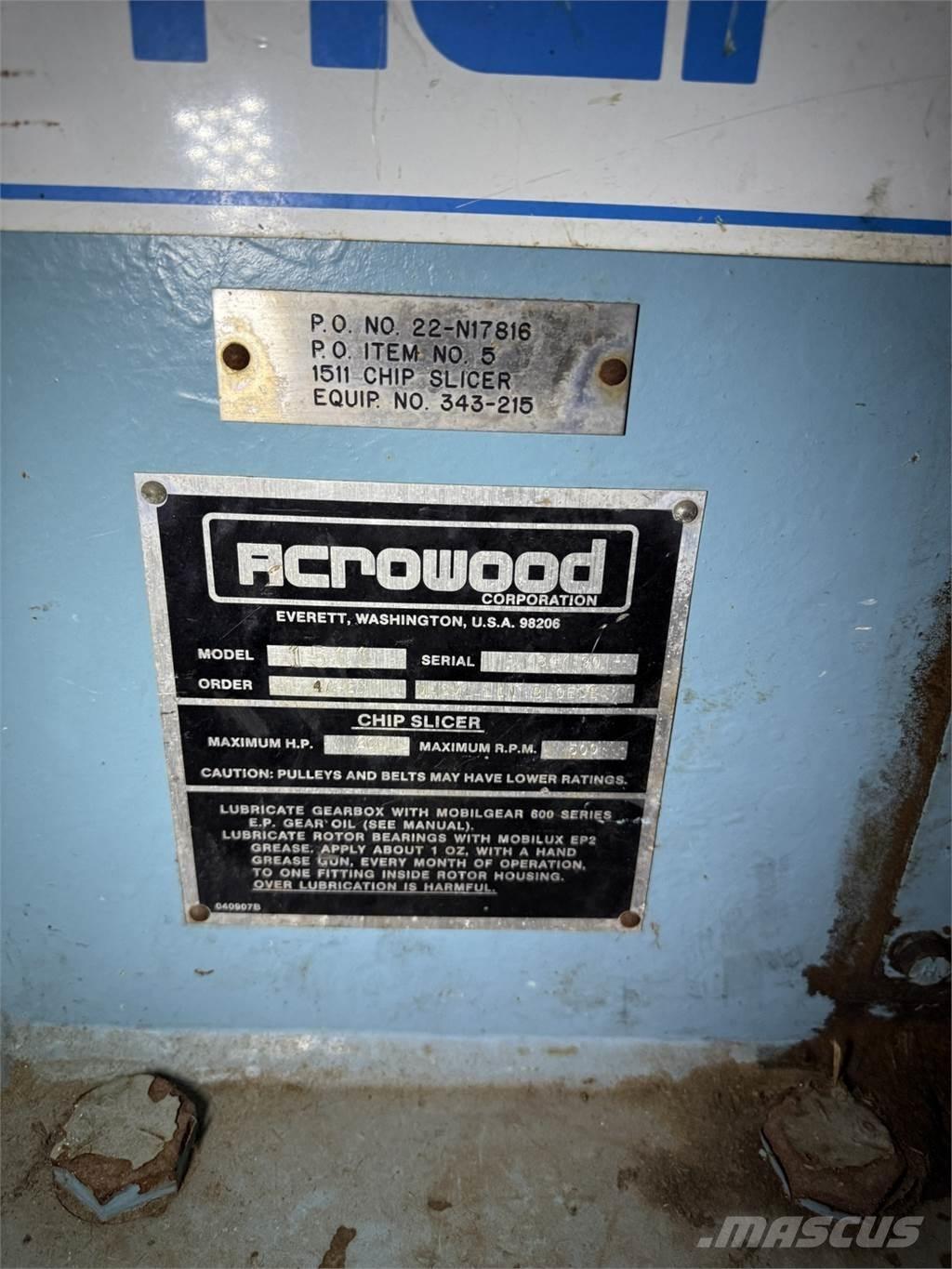  ACROWOOD 1511 Puiduhakkurid