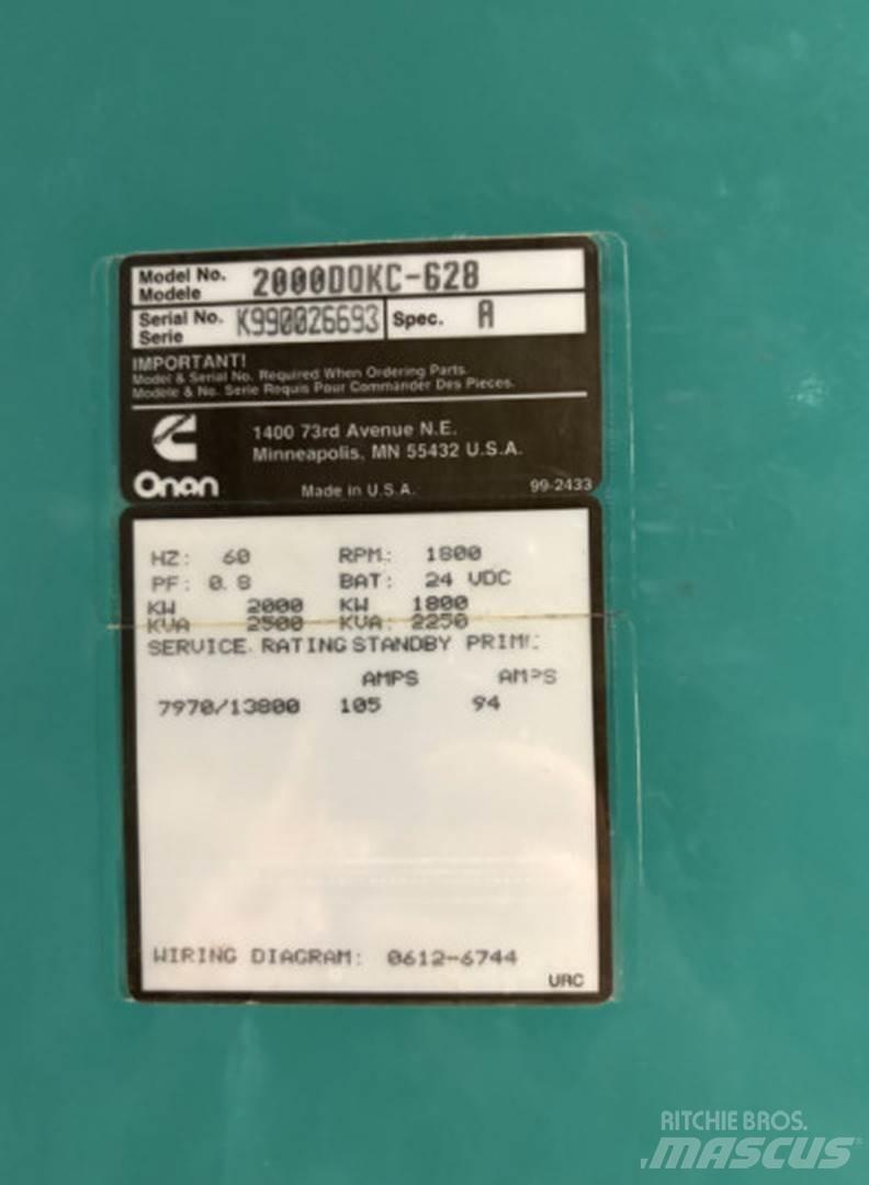 Cummins 2000DQKC-628 Diiselgeneraatorid