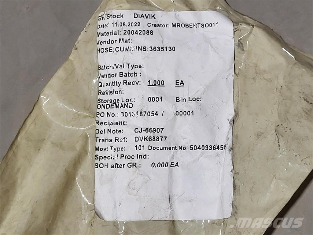 Cummins 3635130 Muud osad
