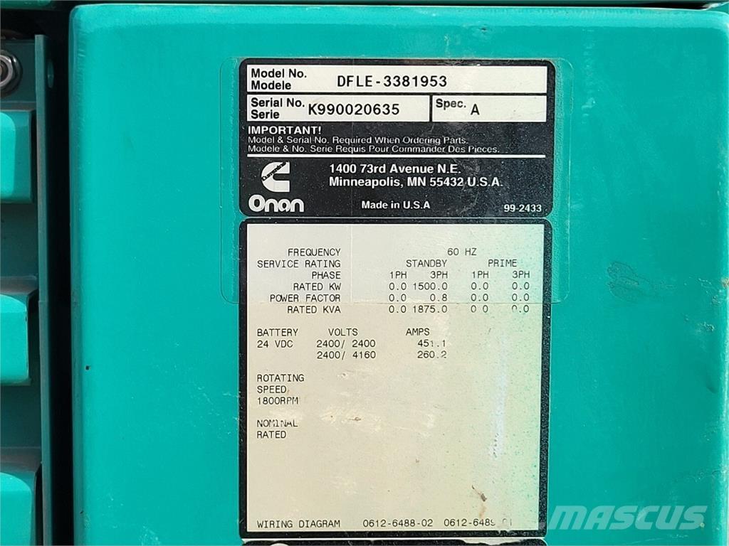 Cummins KTA50-G9 Diiselgeneraatorid