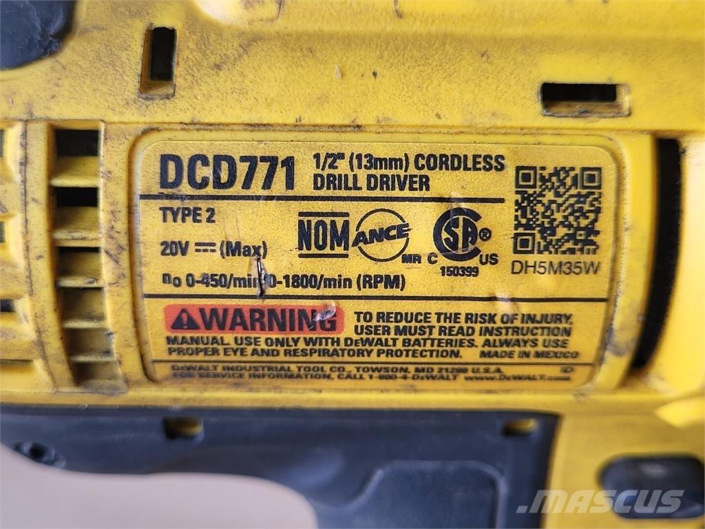 DeWalt DCD771 Muu