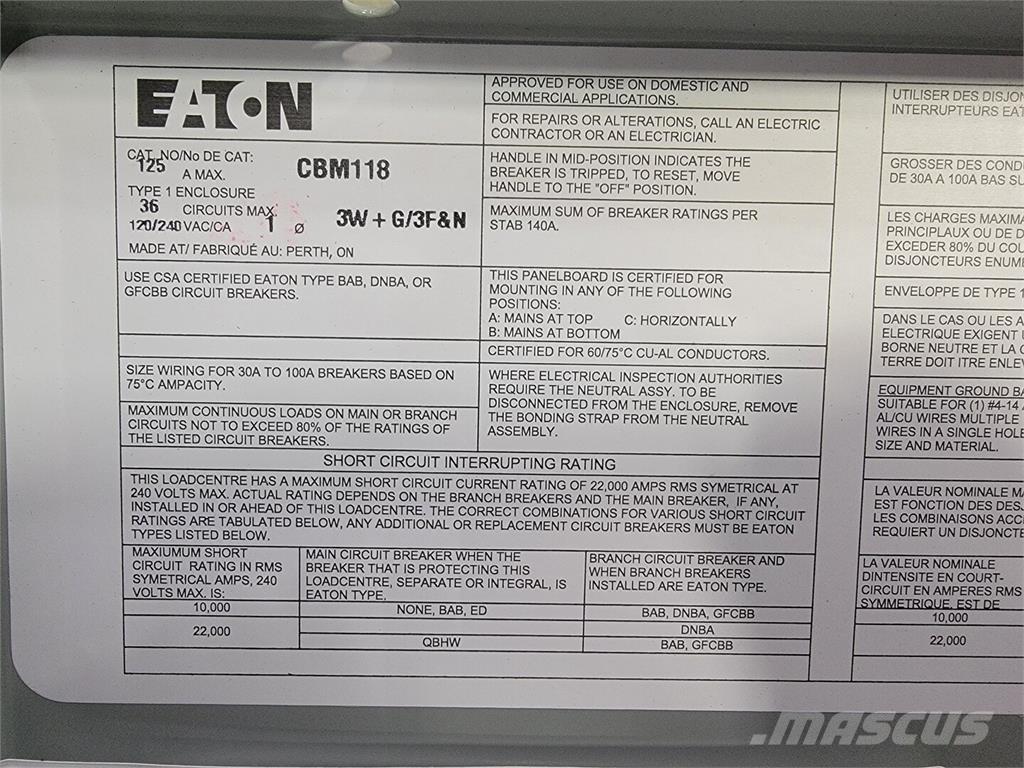 Eaton CBM118 Muu