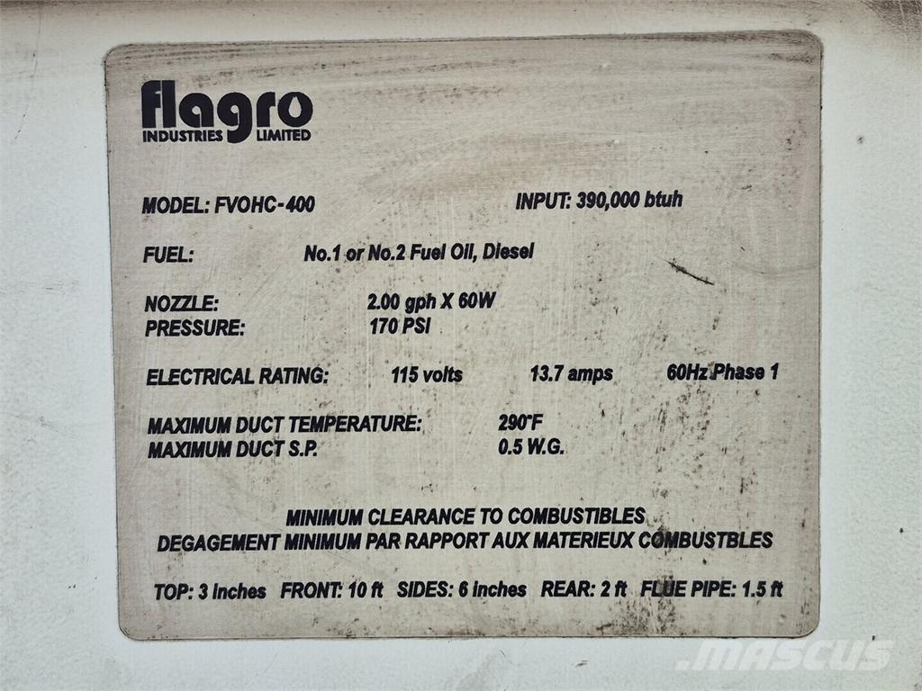 Flagro FVOHC-400 Kütte- ja sulatusseadmed