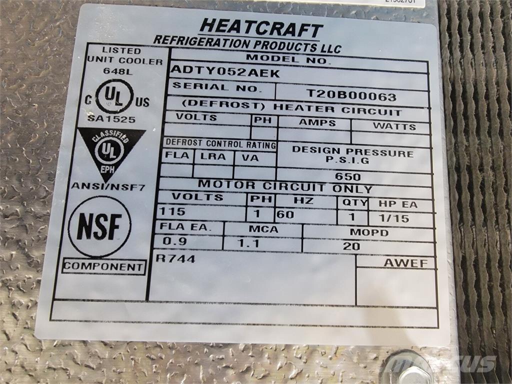  HEATCRAFT ADTY052AEK Kütte- ja sulatusseadmed