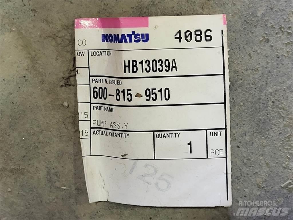 Komatsu 600-815-9510 Veepumbad