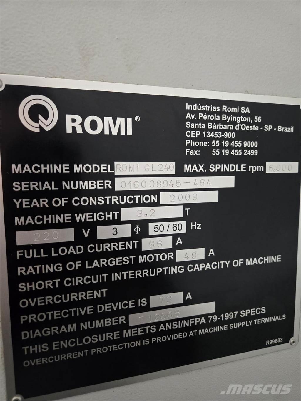  ROMI GL240 Muu