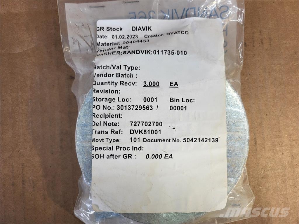 Sandvik 011735-010 Muu