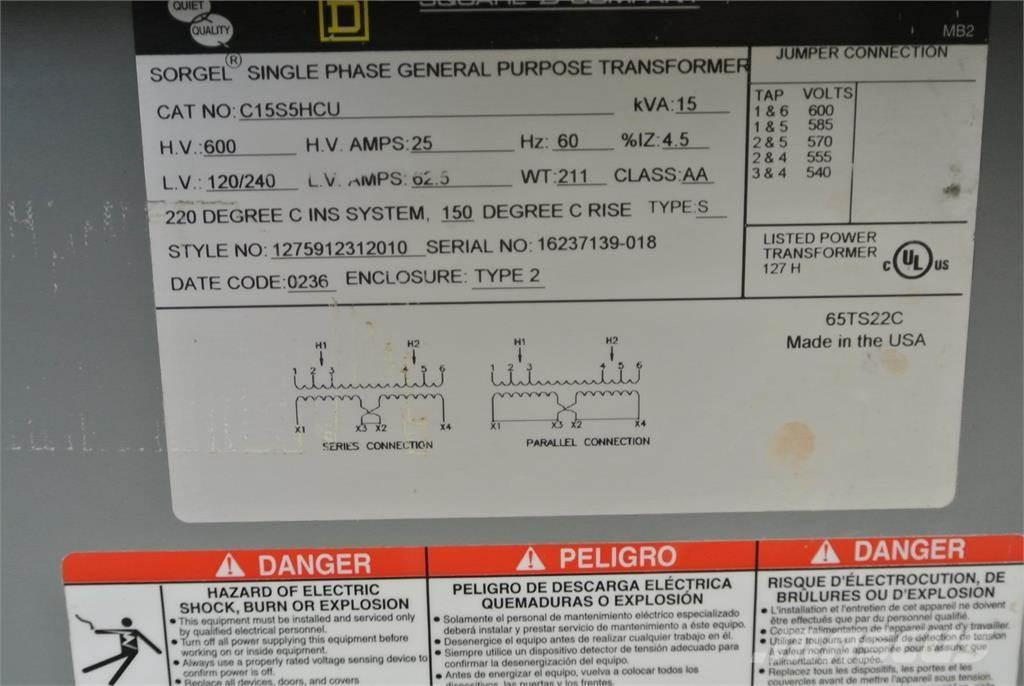  SQUARE D C15S5HCU Muu