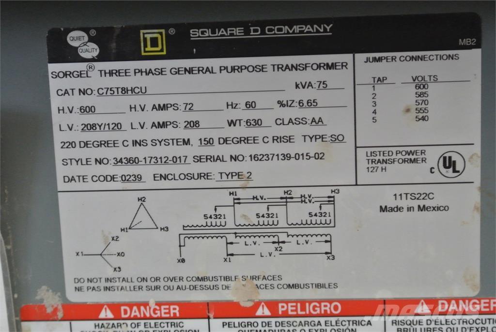  SQUARE D C75T8HCU Muu