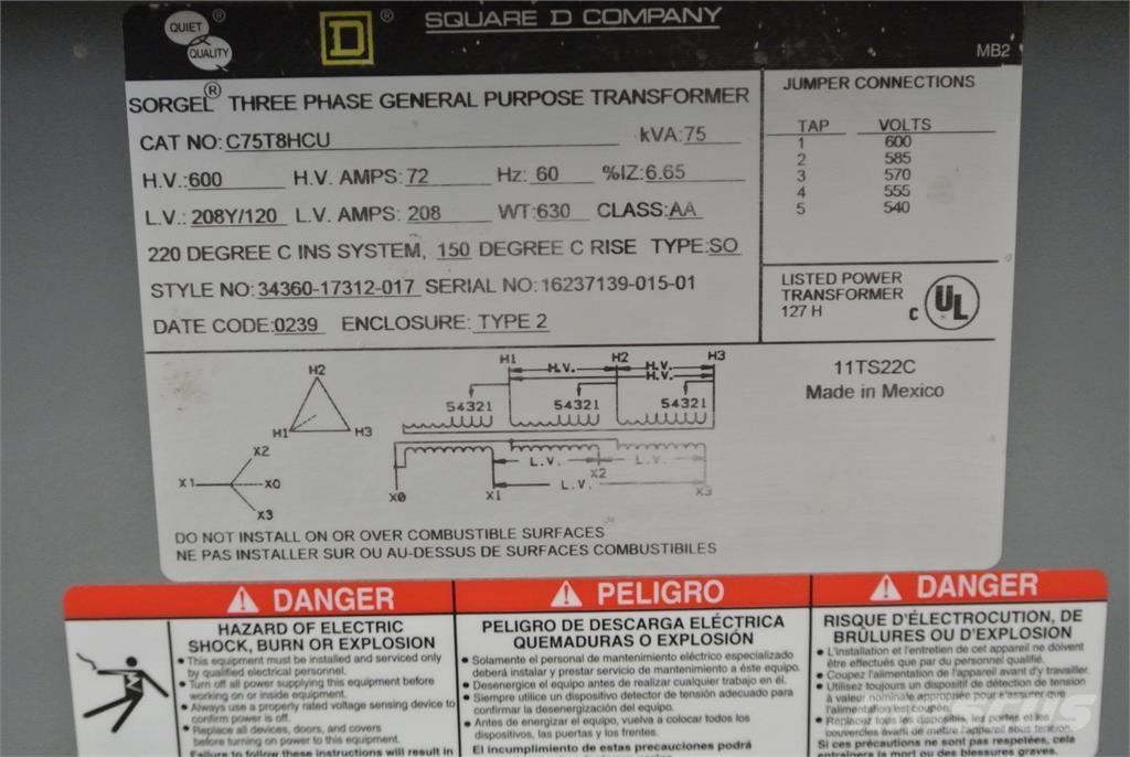  SQUARE D C75T8HCU Muu