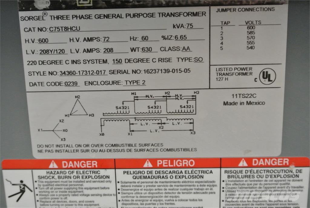  SQUARE D C75T8HCU Muu
