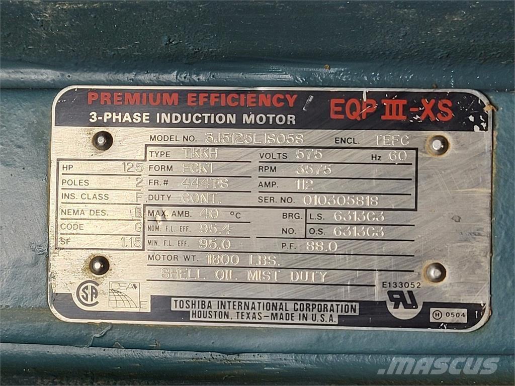  TOSHIBA 3J5125L1S058 Tööstusmootorid