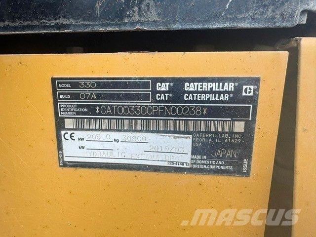 CAT 330 Next Gen Roomikekskavaatorid