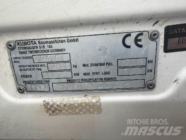 Kubota KX 027-4 Miniekskavaatorid < 7 t