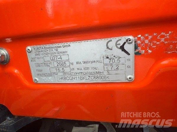 Kubota U 27-4 Miniekskavaatorid < 7 t