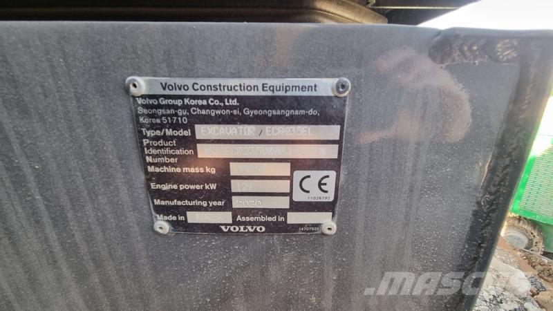 Volvo ecr235 Roomikekskavaatorid