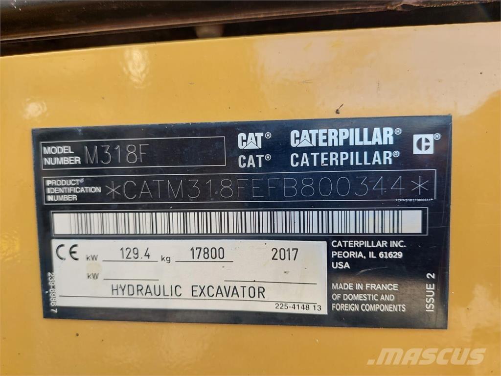 CAT M 318F Ratasekskavaatorid