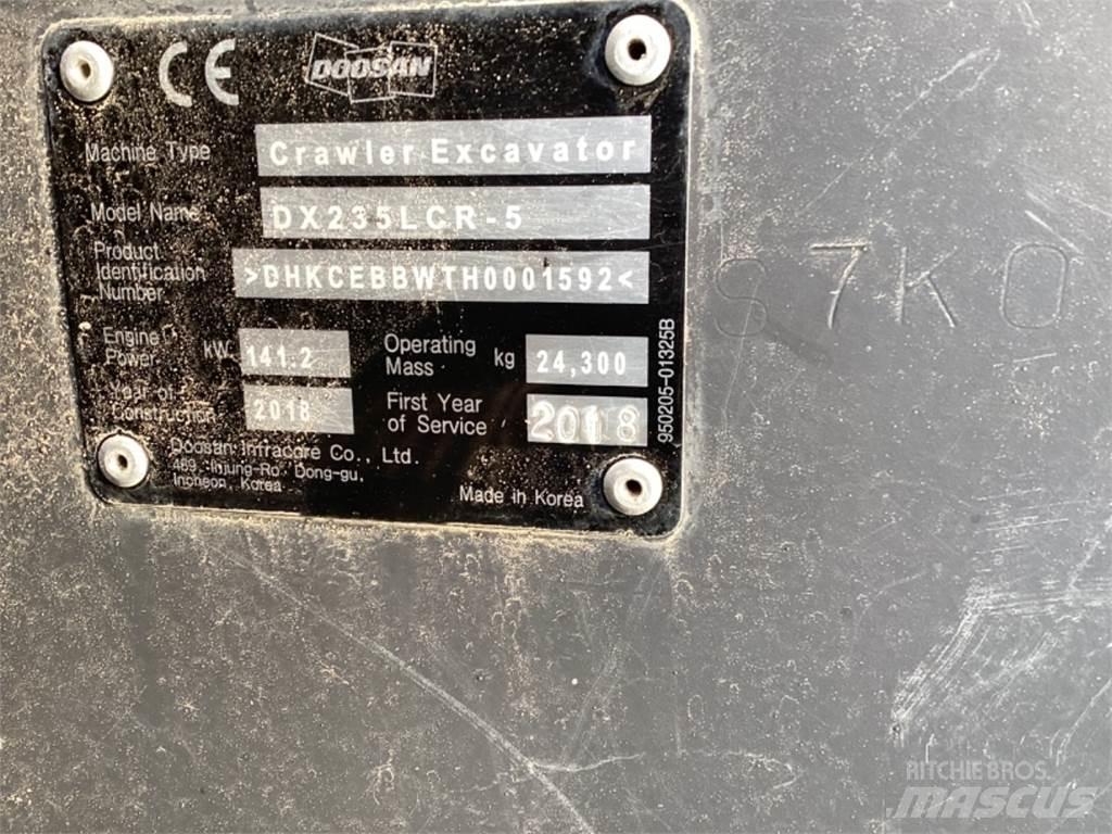 Doosan Dx235 LR 5 Roomikekskavaatorid
