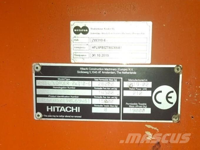 Hitachi ZW 310-6 Rataslaadurid