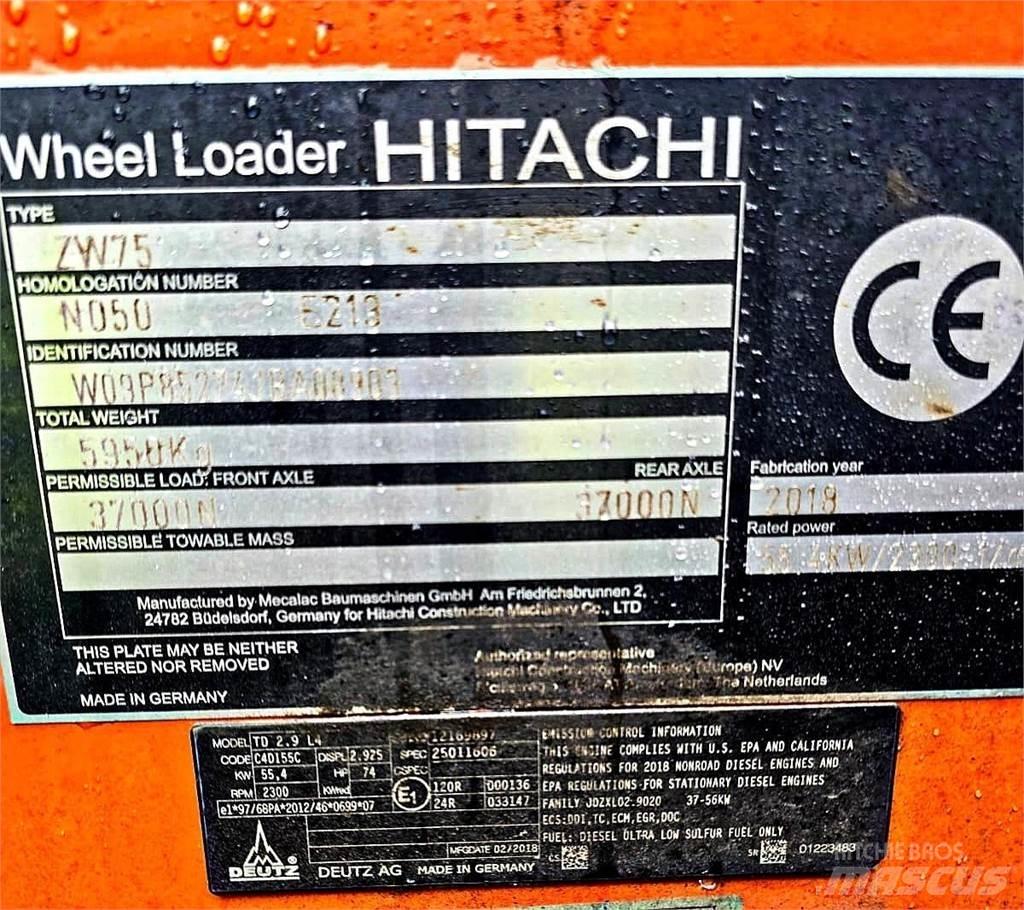 Hitachi ZW75 Väikelaadurid