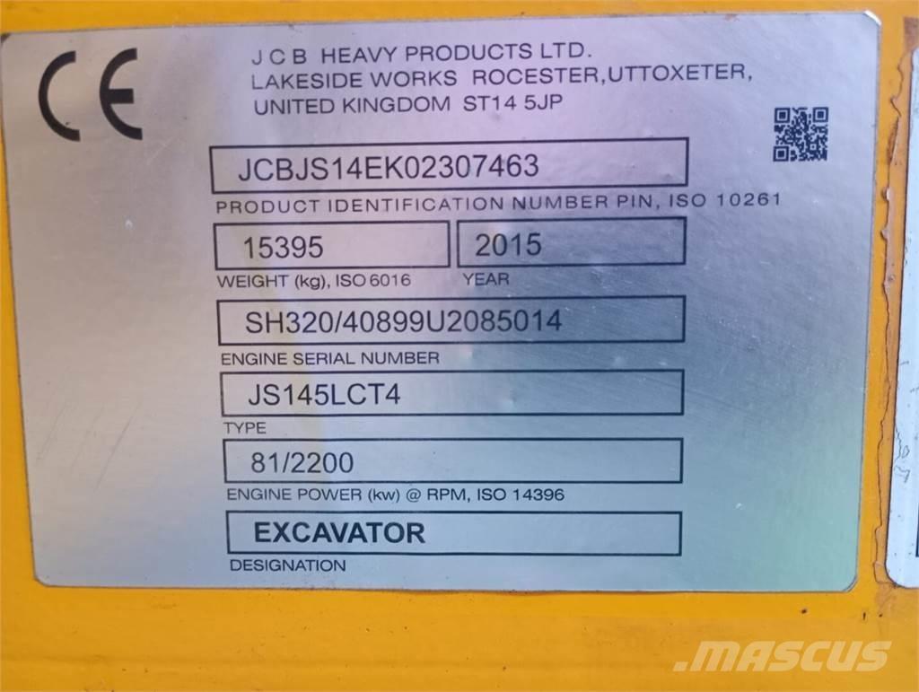JCB JS 145 Roomikekskavaatorid