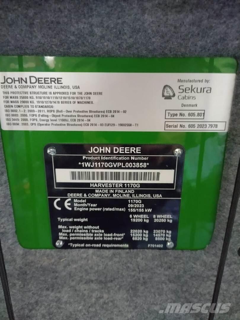 John Deere 1170G Harvesterid