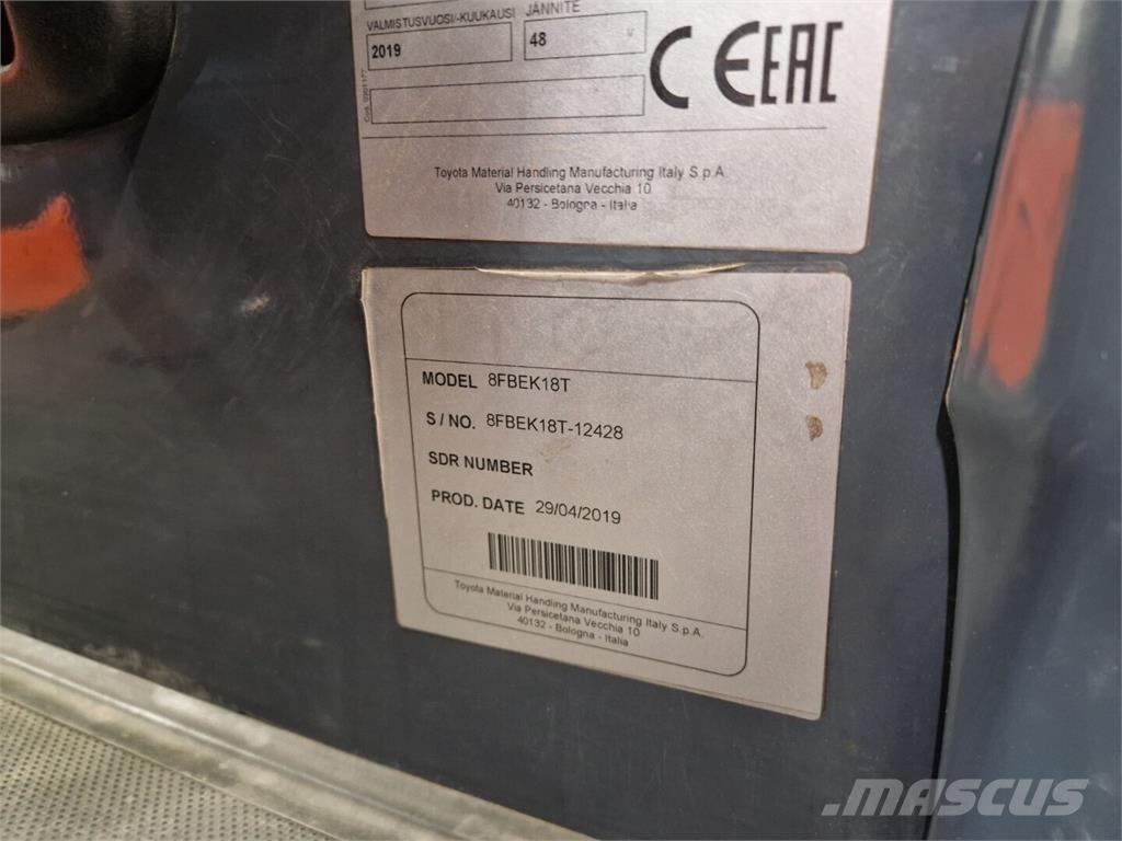 Toyota 8FBEK18T Elektritõstukid