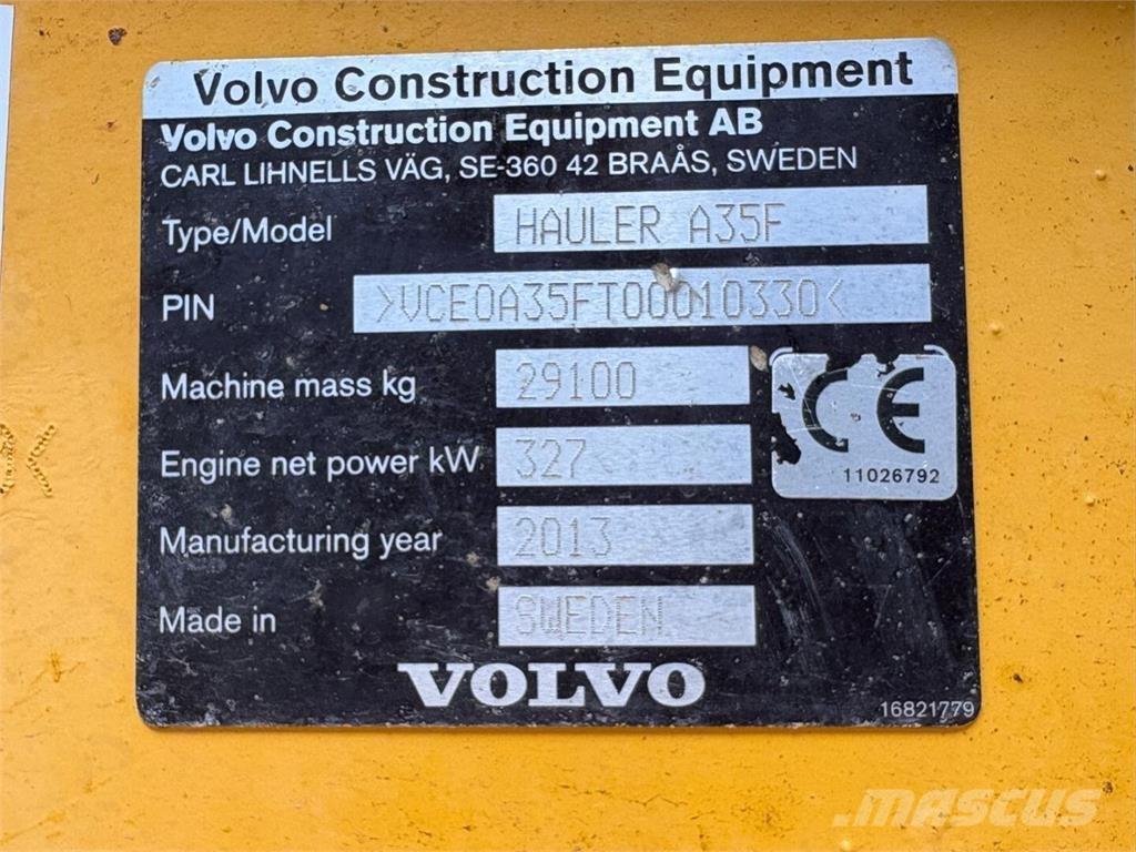 Volvo A 35 F Liigendraamiga pinnaseveokid