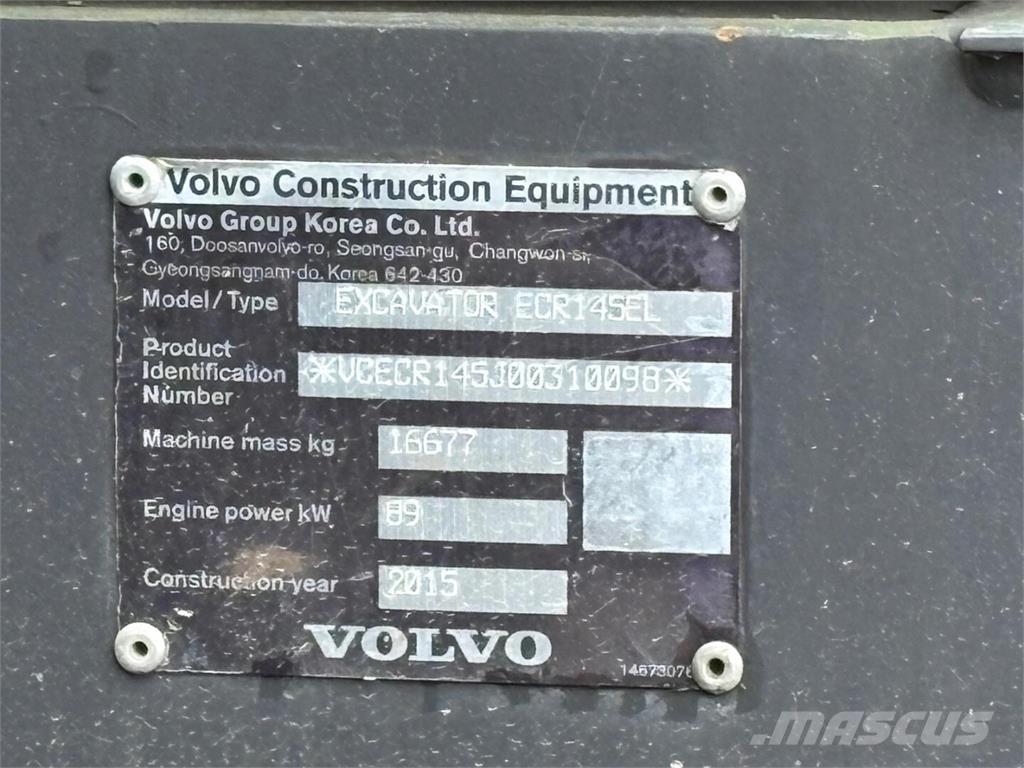 Volvo ECR 145 EL Roomikekskavaatorid
