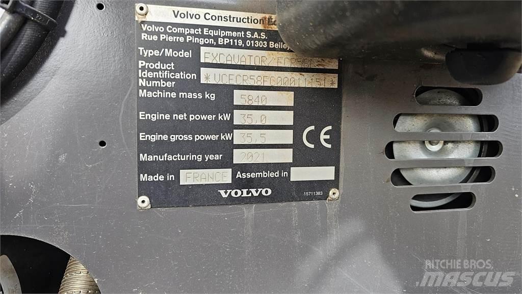 Volvo ECR 58 F Miniekskavaatorid < 7 t