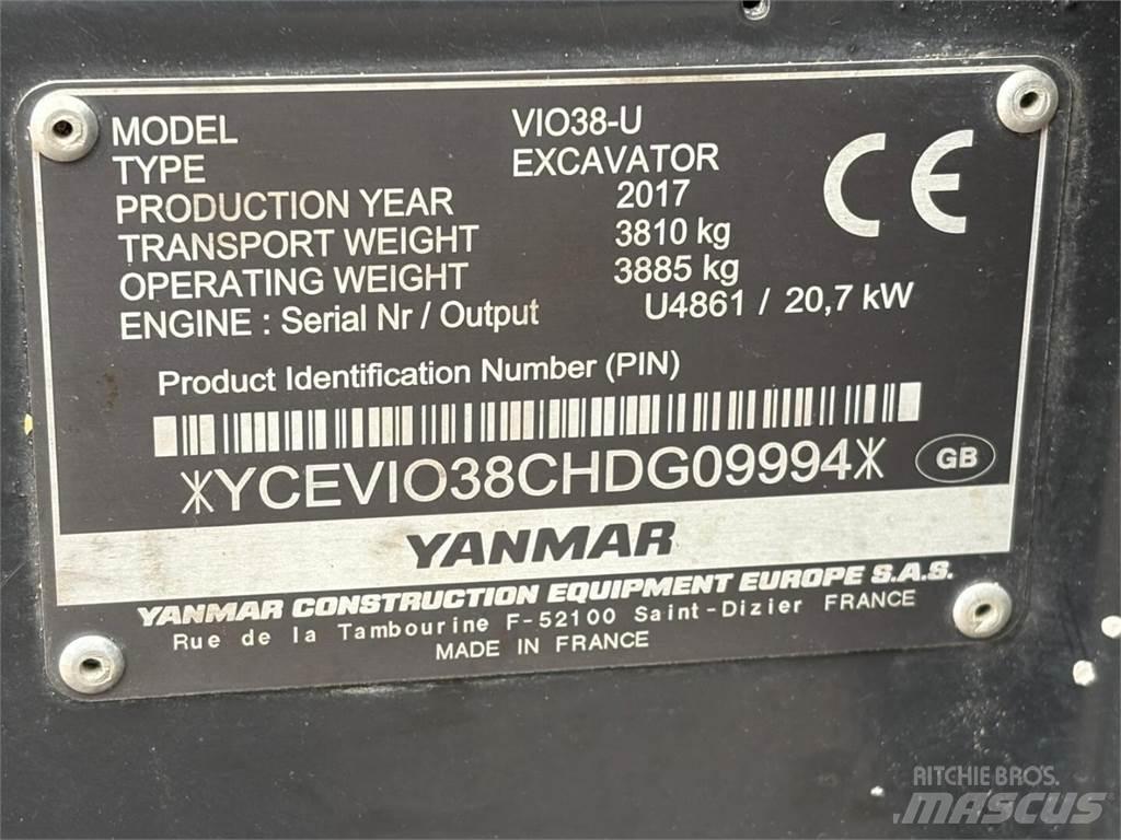 Yanmar VIO 38-U Miniekskavaatorid < 7 t