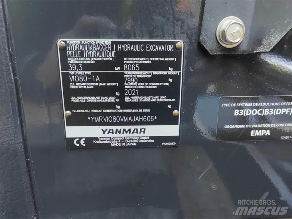 Yanmar VIO 80-1A Väikeekskavaatorid 7t-12t