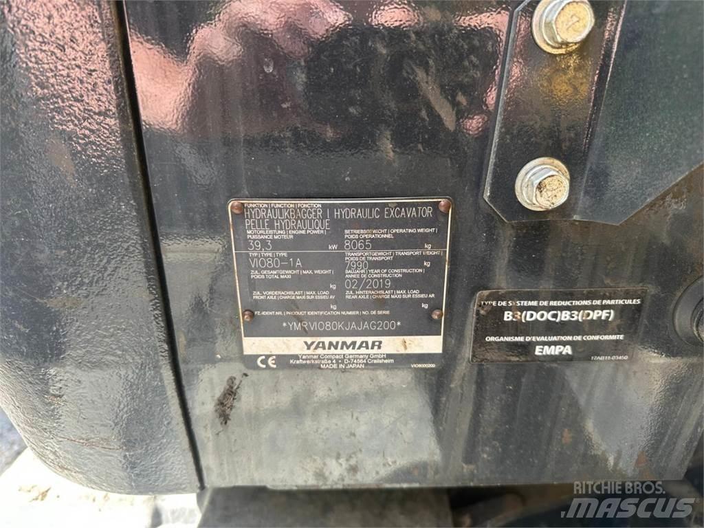 Yanmar Vio 80-1A Väikeekskavaatorid 7t-12t