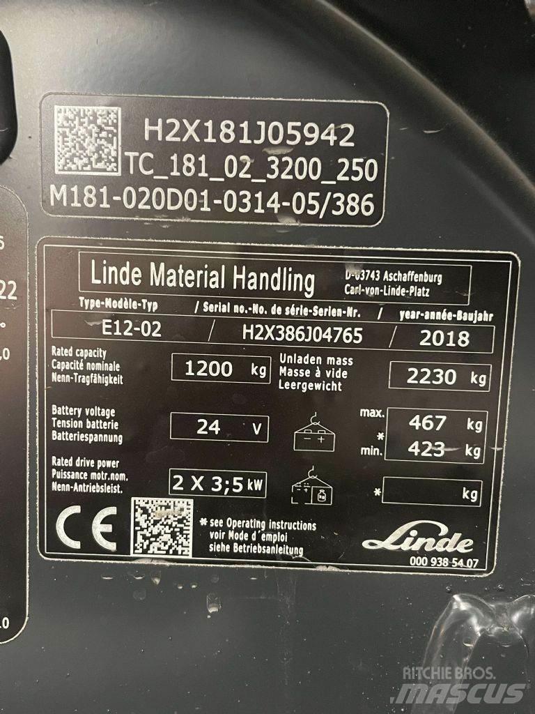 Linde E12-02-386 Elektritõstukid