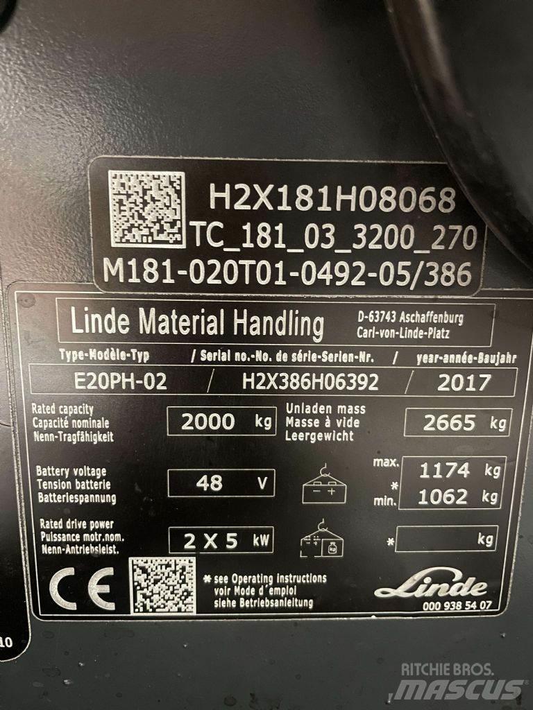 Linde E20PH-02-386 Elektritõstukid