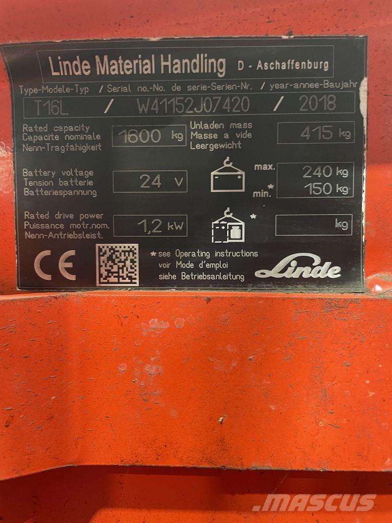 Linde T16L-1152 Elektriline alusesiirdaja