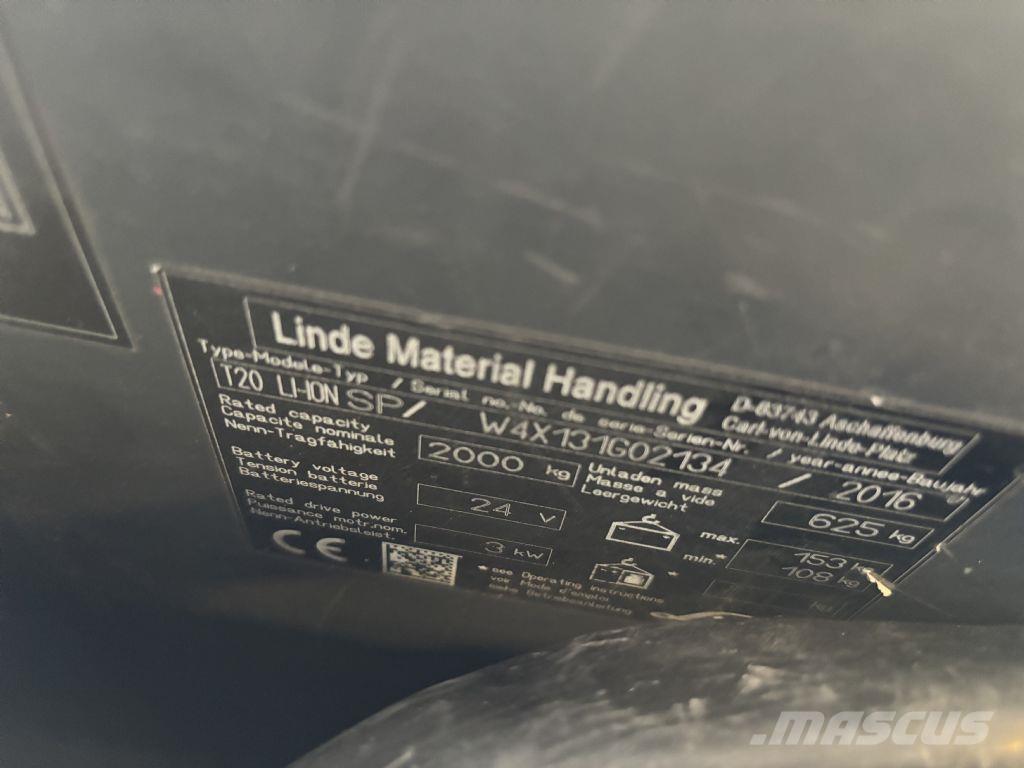 Linde T20 LI-ION SP Platvormiga virnastajad