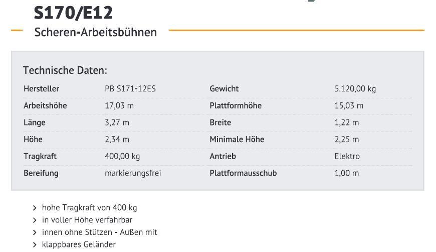 PB S171-12ES Käärtõstukid