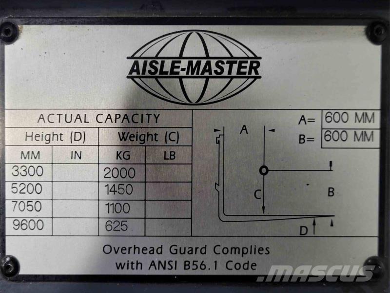 Aisle-Master 20SHE Kitsa vahekäigu tõstukid