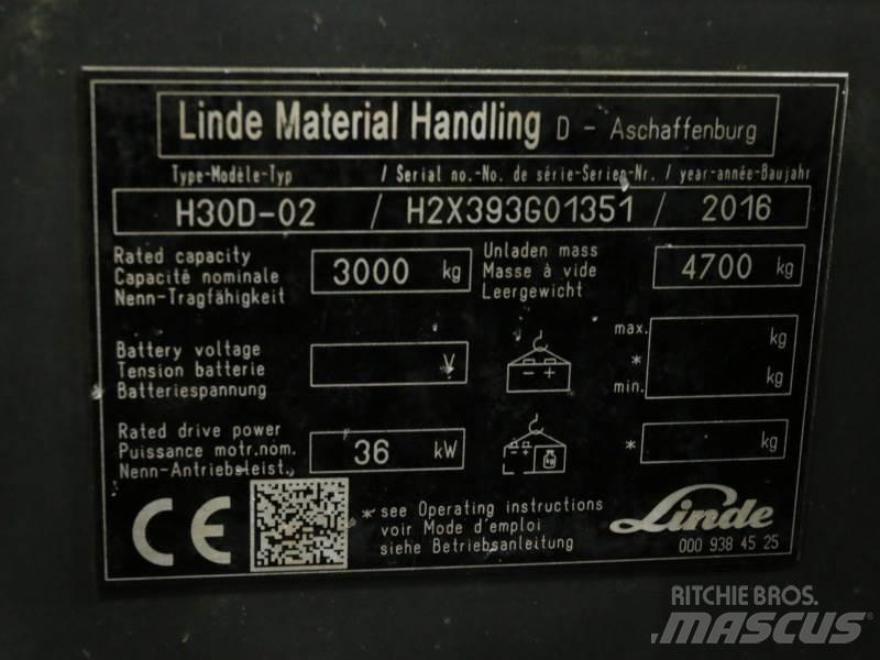 Linde H30D-02 393 Diiseltõstukid