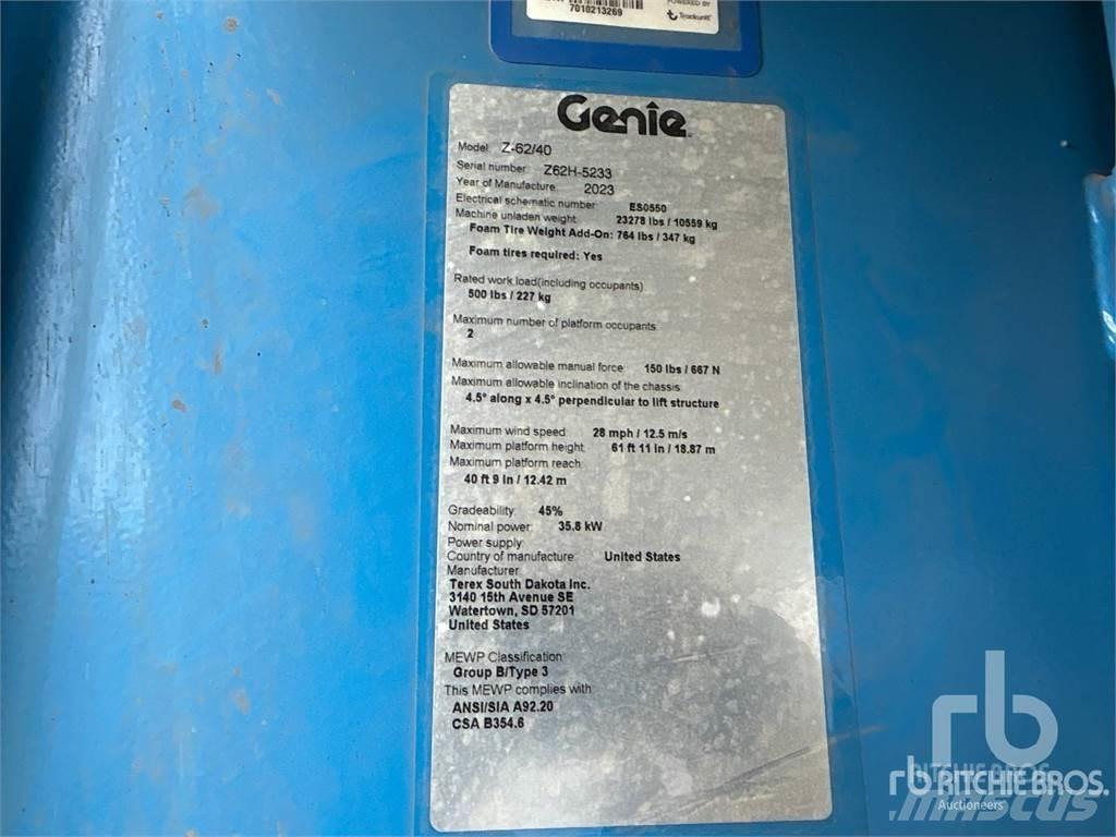 Genie Z62-40 Iseliikuvad poomtõstukid