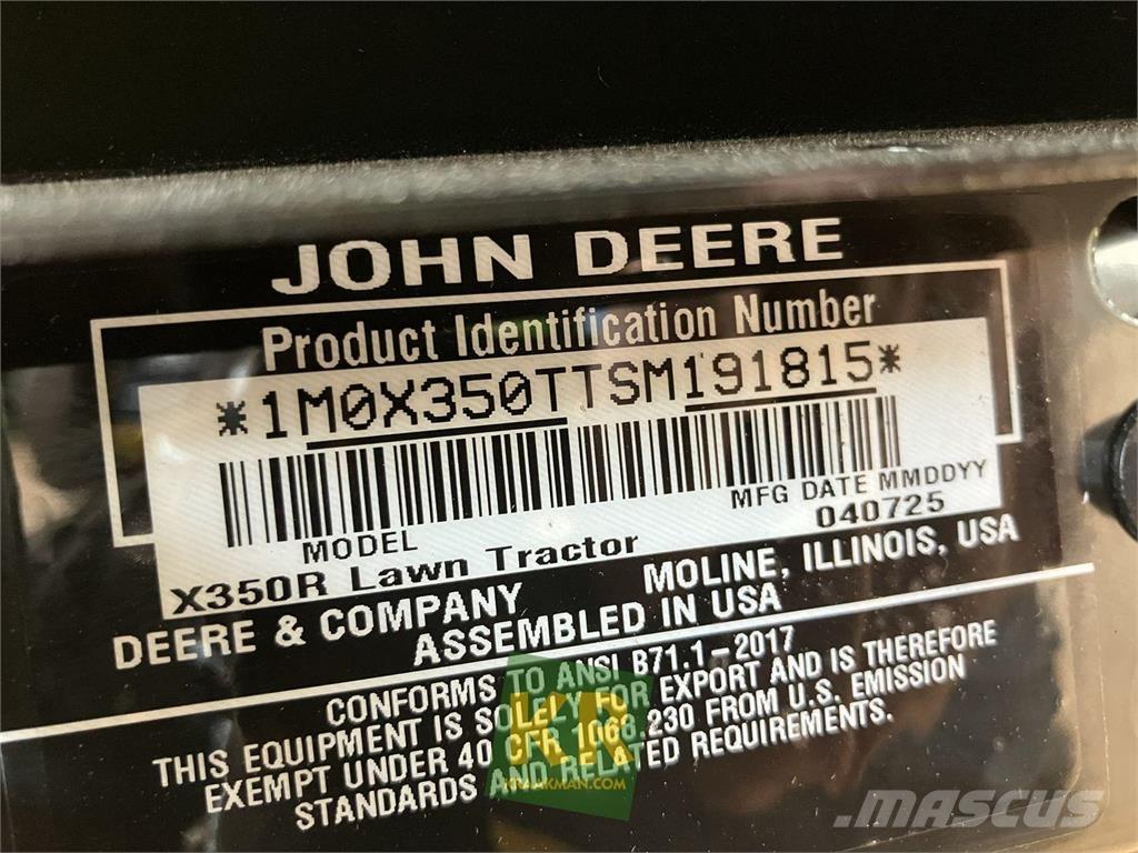 John Deere X350R Murutraktorid
