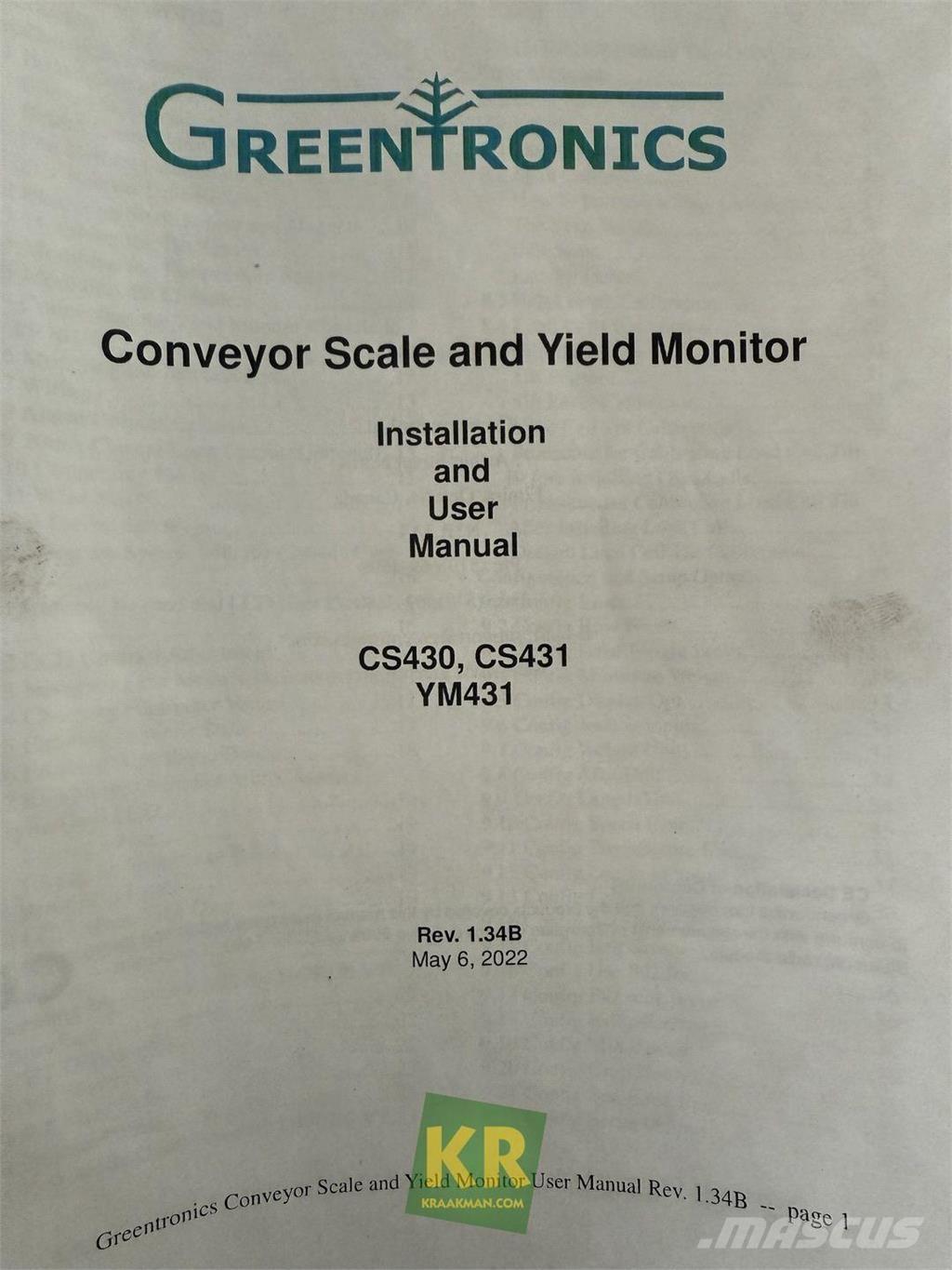  Overige onderdelen Muud põllumajandusmasinad