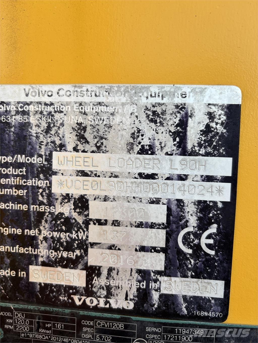Volvo L90H Rataslaadurid