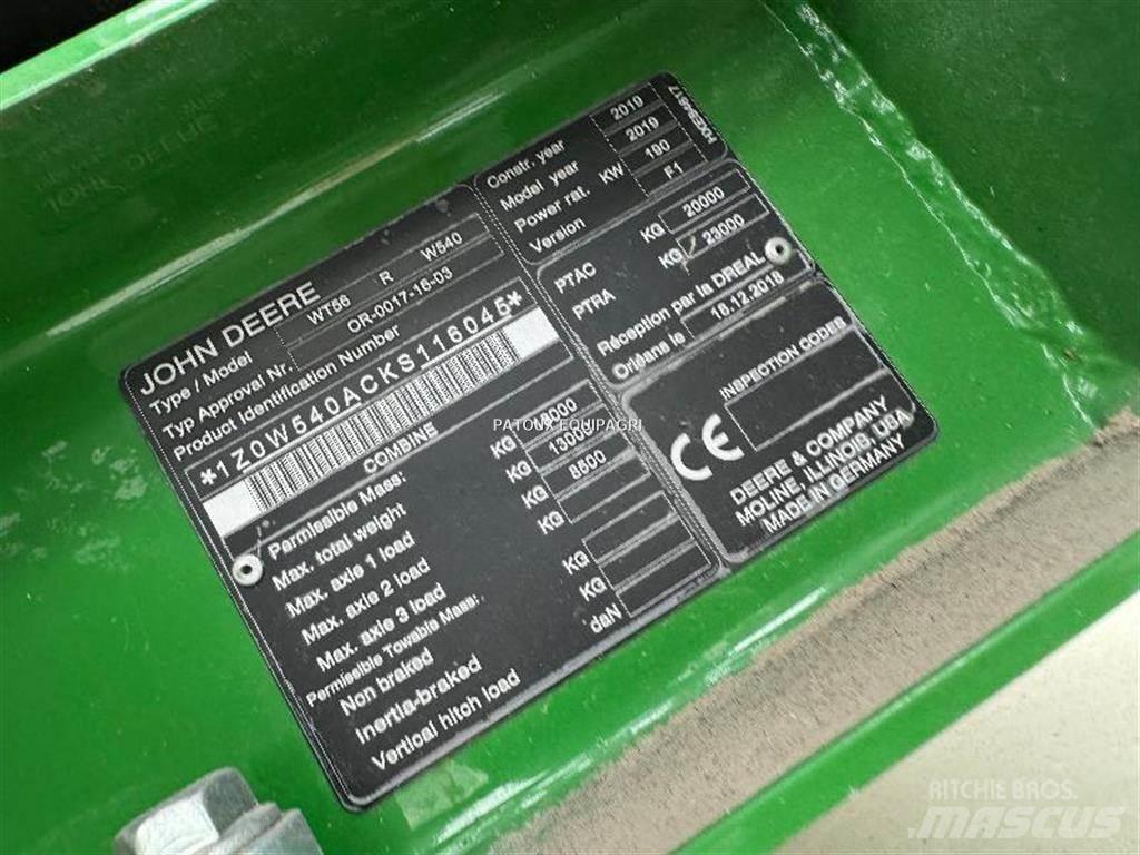 John Deere W540 Teraviljakombainid