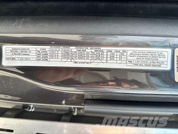 Peterbilt 567 Sadulveokid