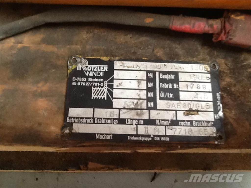 Faun RTF 30 winch Kraanade varuosad ja varustus