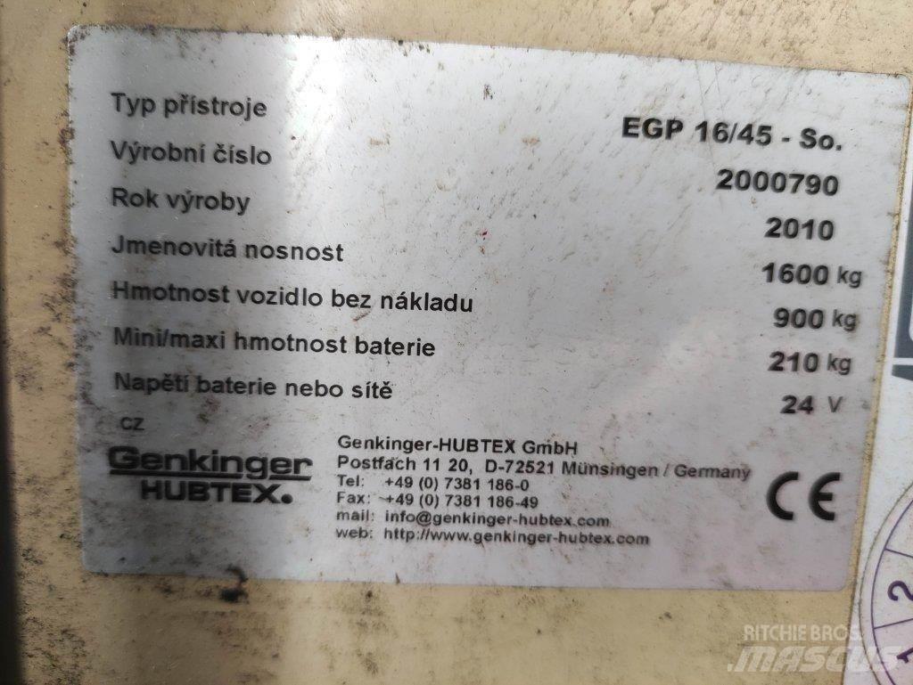 Hubtex EGP16/45-So Järelkäidavad virnastajad