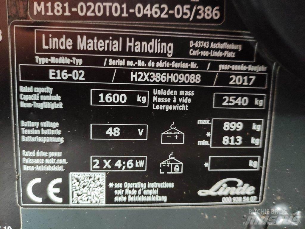 Linde E16-02-386 Elektritõstukid